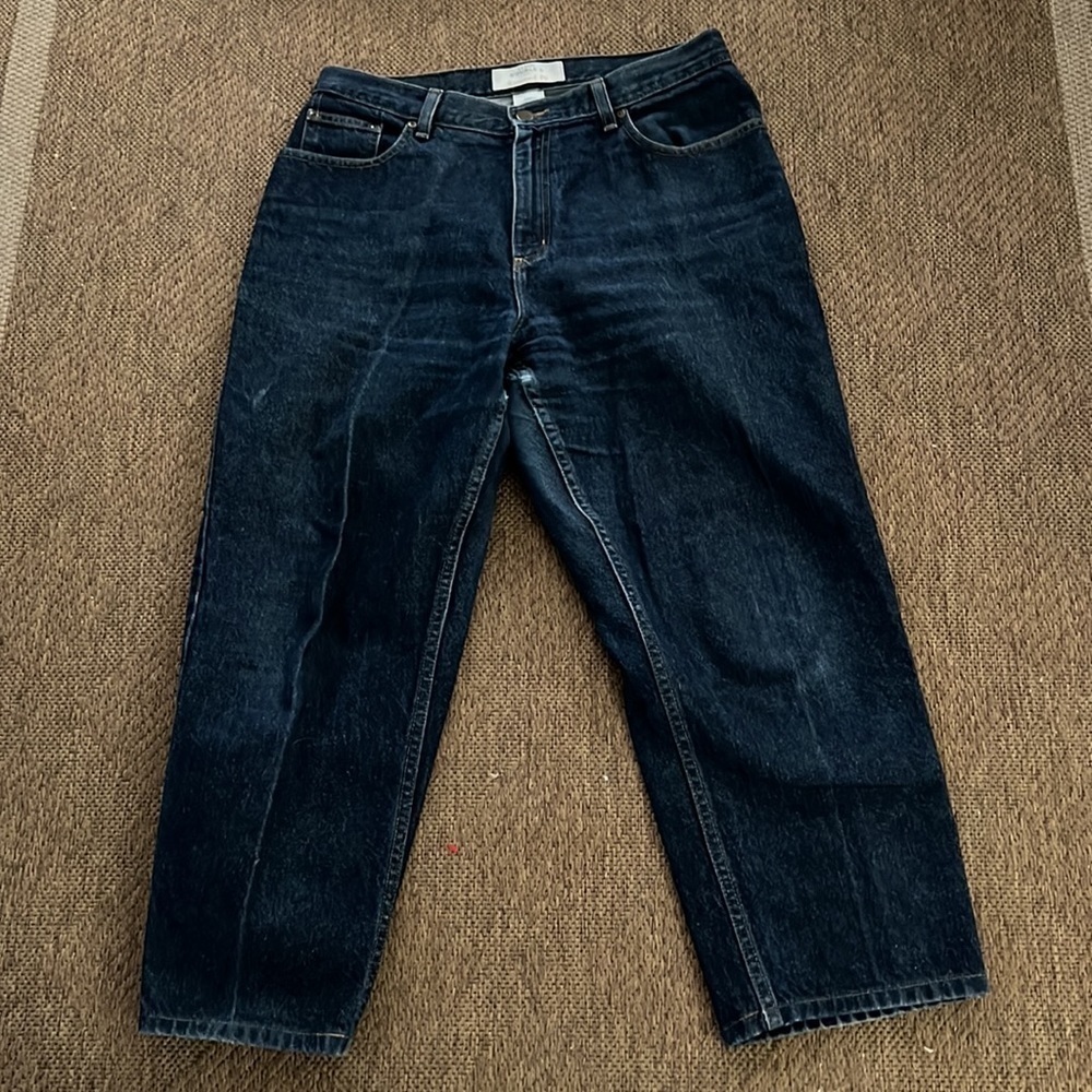 L.L. Bean High-Rise Jeans in Dark Indigo Blue